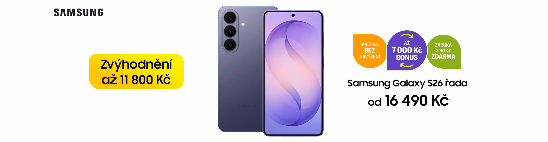 Galaxy S26 už od 16 490 Kč