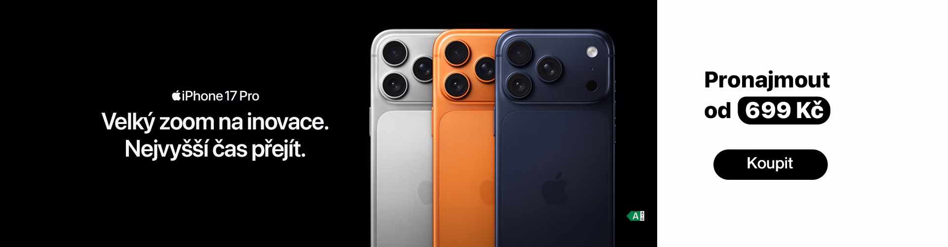 iPhone 17 Pro od 699 Kč měsíčně