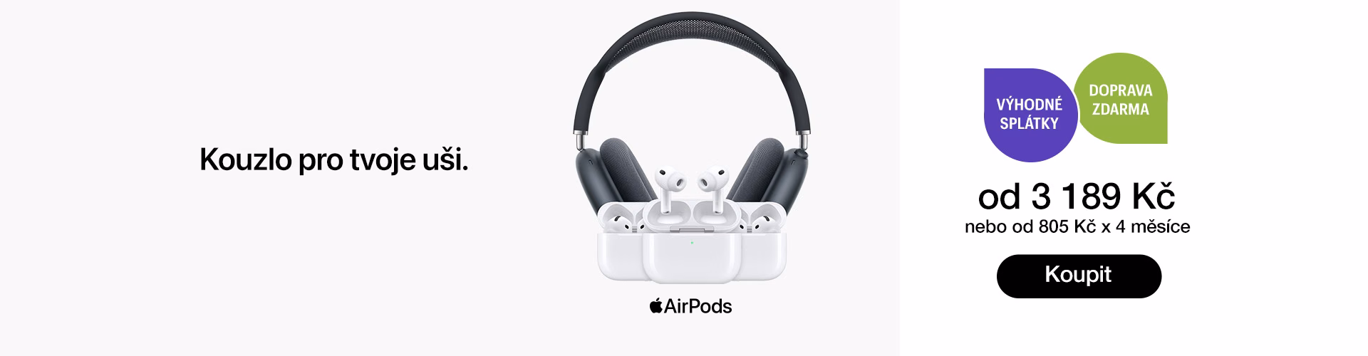 Apple AirPods od 3 189 Kč